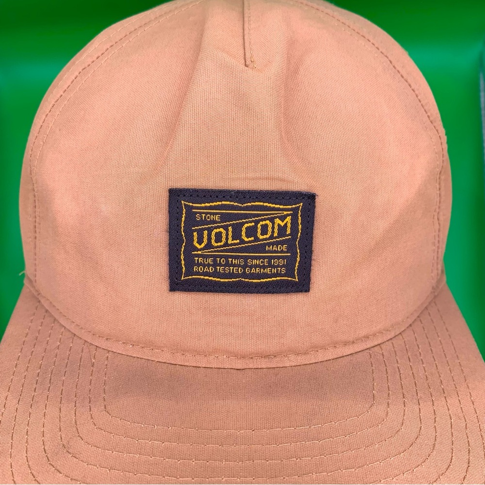 Volcom Road Tested 5 Panel Snap Back Cap - Brown/Tan/Dull Gold - Adjustable